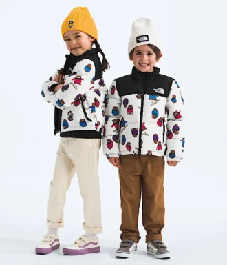 1996 Retro Nuptse-jacka för barn – Tryck