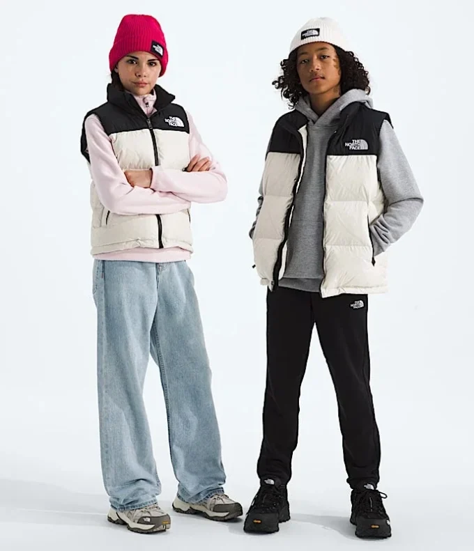 1996 Retro Nuptse-väst för pojkar och flickor 1996 Retro Nuptse-väst för pojkar och flickor