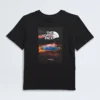 Kortärmad T-shirt för pojkar och flickor med landskapsmotiv Kortärmad T-shirt för pojkar och flickor med landskapsmotiv