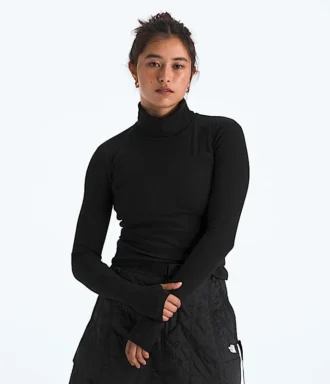 Långärmad damtröja med turtleneck