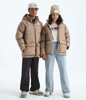North Down fleecefodrad kort parkas för pojkar och flickor