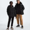 North Down fleecefodrad kort parkas för pojkar och flickor