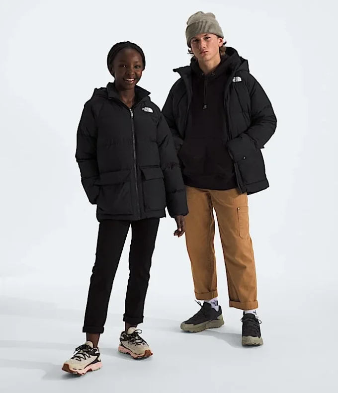 North Down fleecefodrad kort parkas för pojkar och flickor