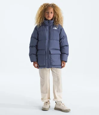 North Down fleecefodrad kort parkas för pojkar och flickor