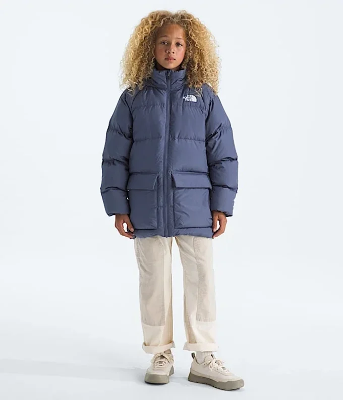 North Down fleecefodrad kort parkas för pojkar och flickor