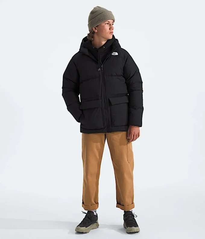 North Down fleecefodrad kort parkas för pojkar och flickor