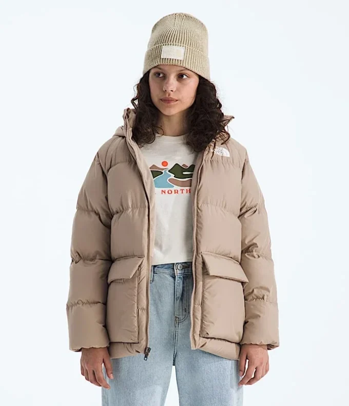 North Down fleecefodrad kort parkas för pojkar och flickor