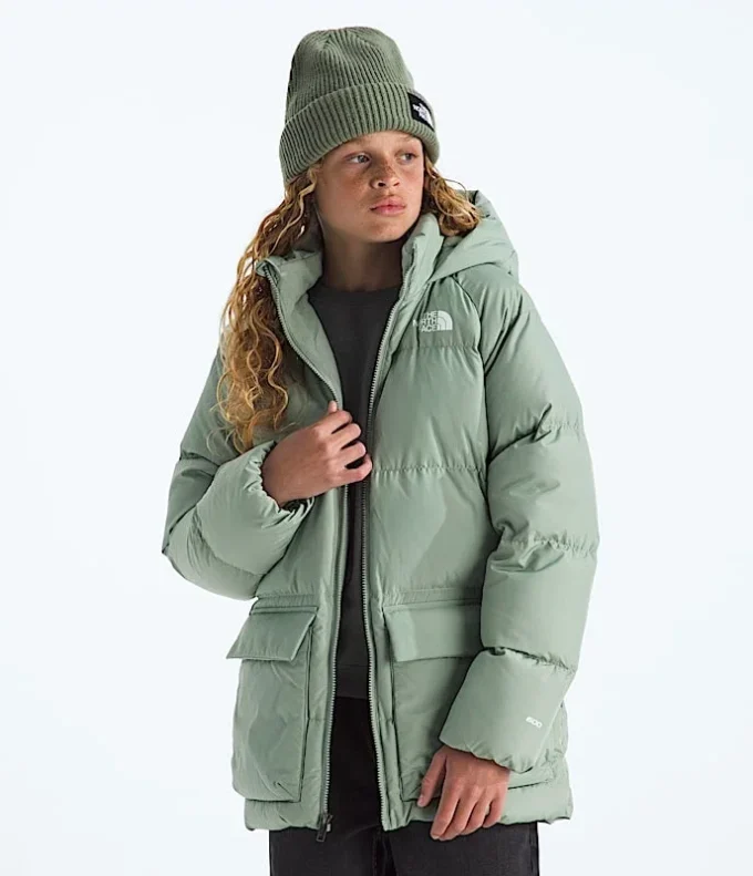 North Down fleecefodrad kort parkas för pojkar och flickor