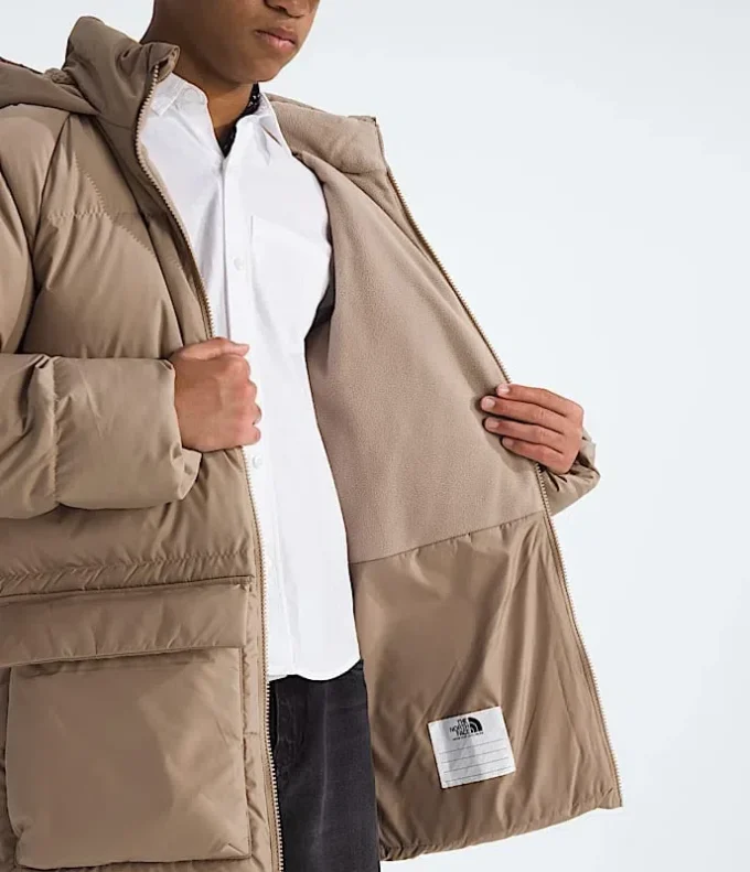 North Down fleecefodrad kort parkas för pojkar och flickor