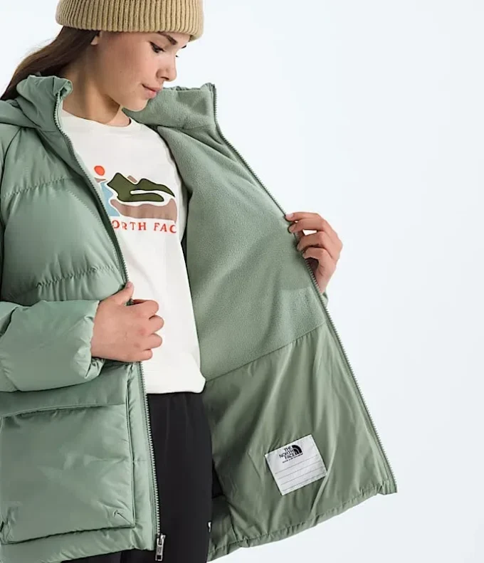 North Down fleecefodrad kort parkas för pojkar och flickor