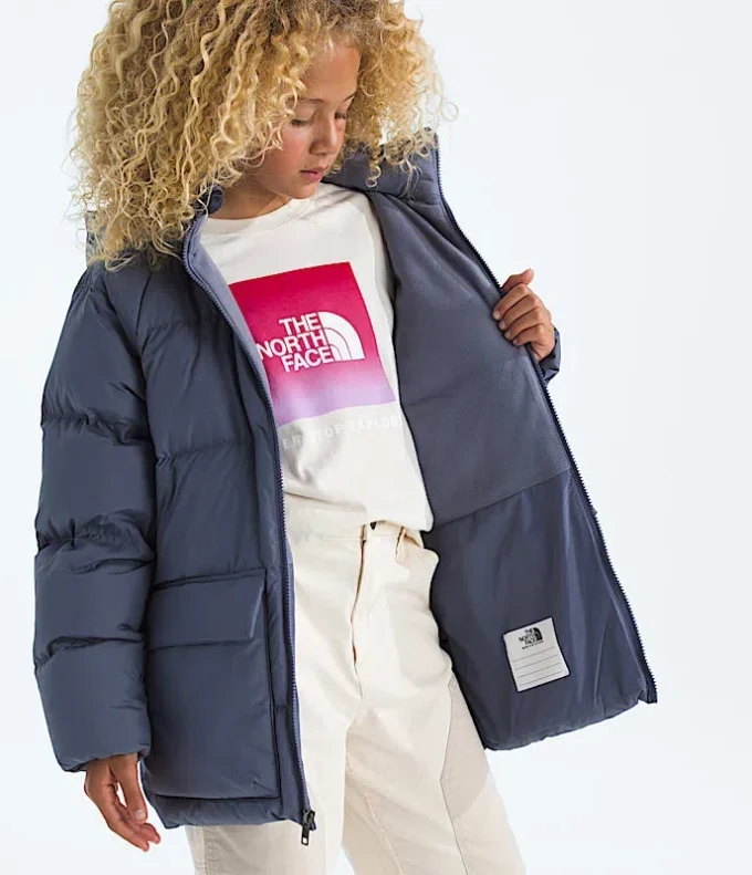 North Down fleecefodrad kort parkas för pojkar och flickor