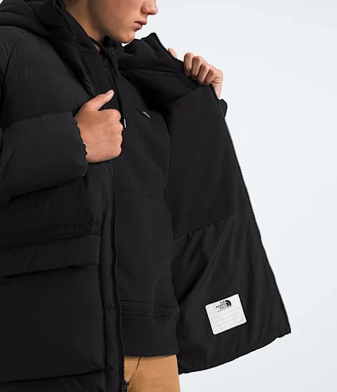 North Down fleecefodrad kort parkas för pojkar och flickor