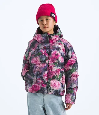 North Down Hooded Jacket för flickor – Tryck
