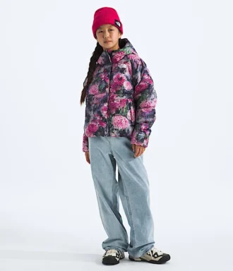 North Down Hooded Jacket för flickor – Tryck