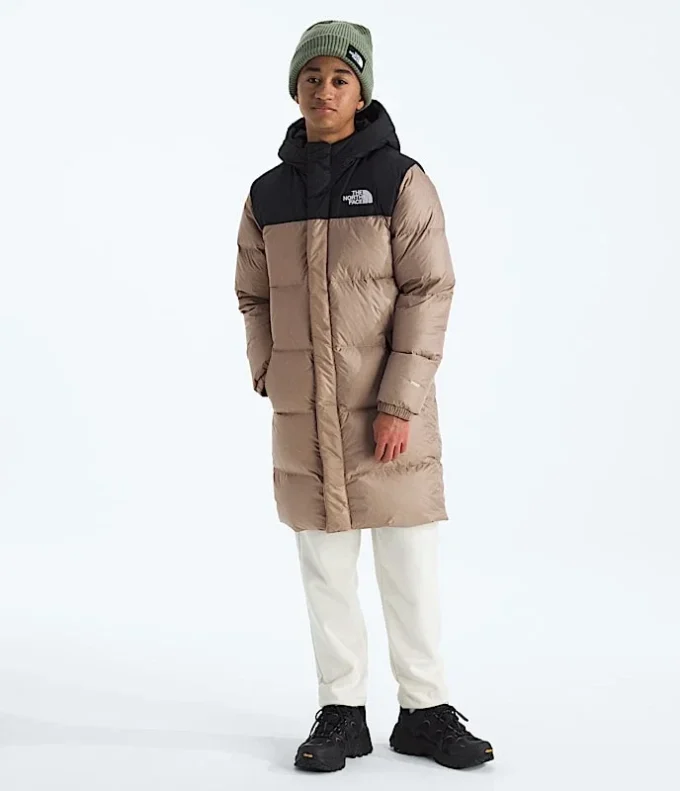 Nuptse lång parkas för pojkar och flickor Nuptse lång parkas för pojkar och flickor