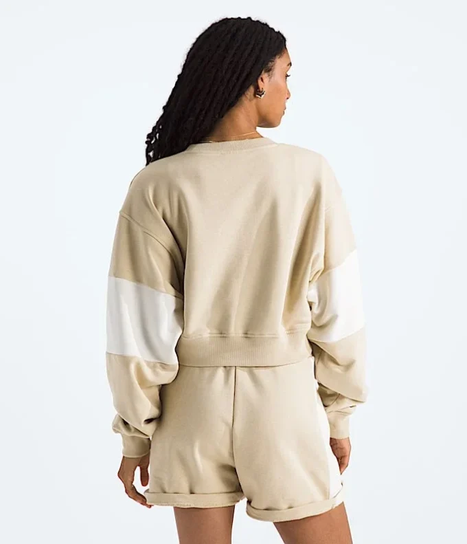 Oversized kort tröja i frotté för damer Oversized kort tröja i frotté för damer
