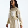 Oversized kort tröja i frotté för damer Oversized kort tröja i frotté för damer