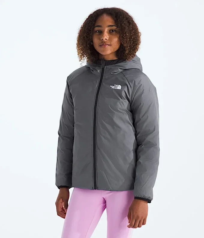 Reversibel Perrito-jacka med huva för flickor Reversibel Perrito-jacka med huva för flickor