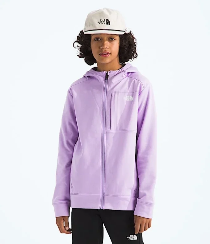 TNF™ Performance Fleece-jacka med huva och hel dragkedja för pojkar och flickor TNF™ Performance Fleece-jacka med huva och hel dragkedja för pojkar och flickor