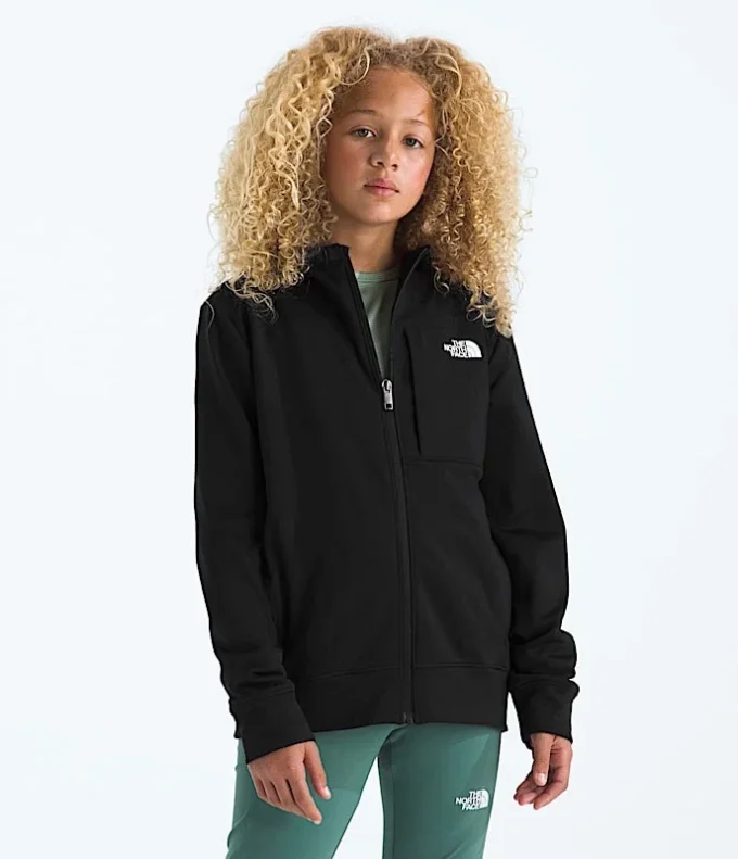TNF™ Performance Fleece-jacka med huva och hel dragkedja för pojkar och flickor TNF™ Performance Fleece-jacka med huva och hel dragkedja för pojkar och flickor
